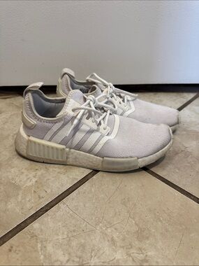 adidas NMD R1 Sneakers in Light Gray and Off-White